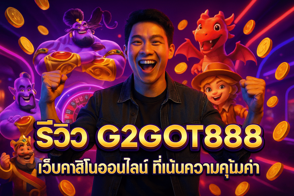 รีวิว G2GOT888 เว็บคาสิโนออนไลน์ ที่เน้นความคุ้มค่า